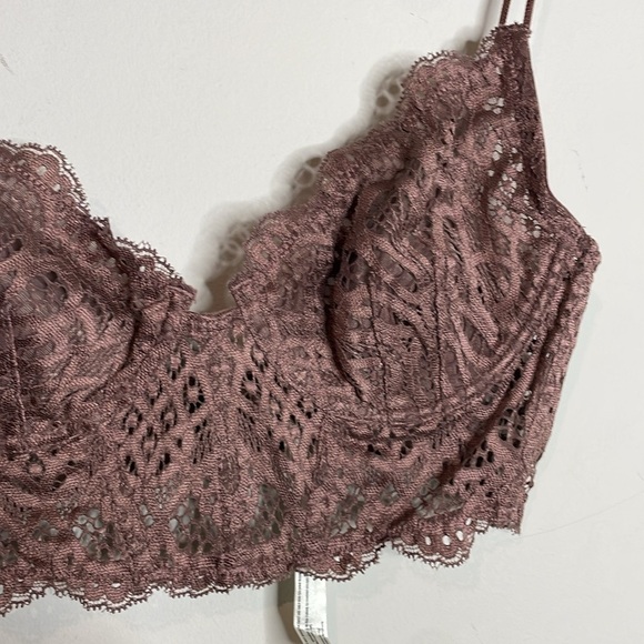 Free People | All Yours Underwire Lace Bra in Hickory Size XS NWT - Picture 3 of 6